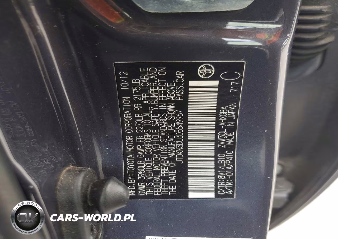 2013 Toyota Prius Five VIN:JTDKN3DU3D5549967 - 12
