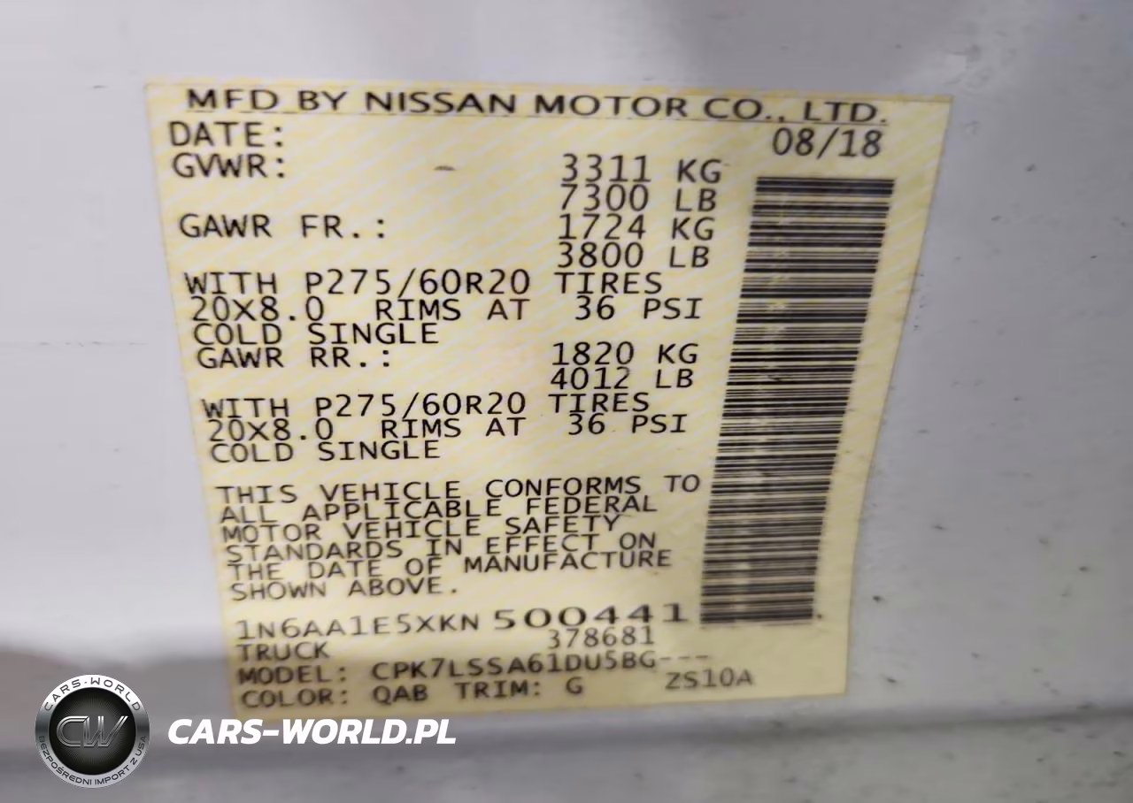 2019 Nissan Titan Sv VIN:1N6AA1E5XKN500441 - 12