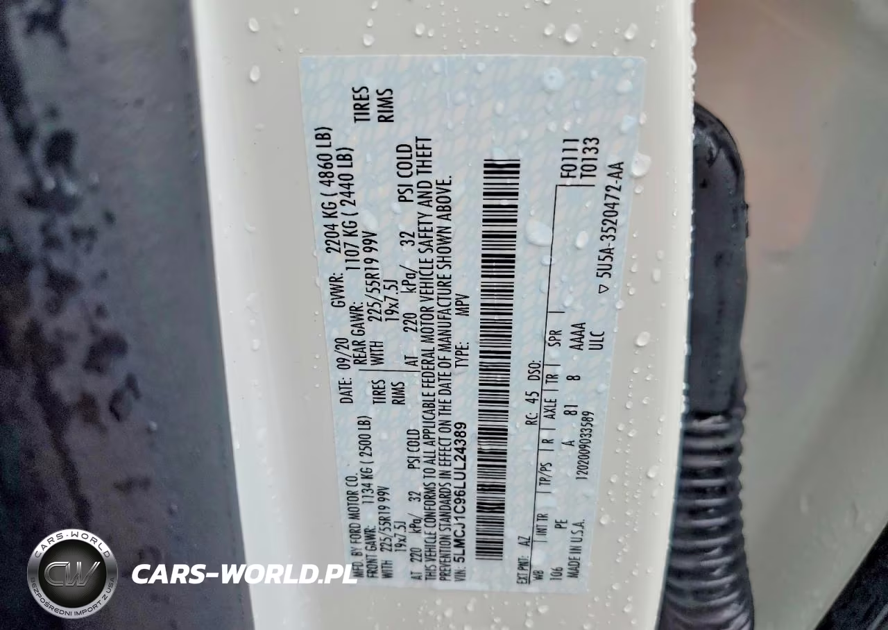 2020 Lincoln Corsair VIN:5LMCJ1C96LUL24389 - 13