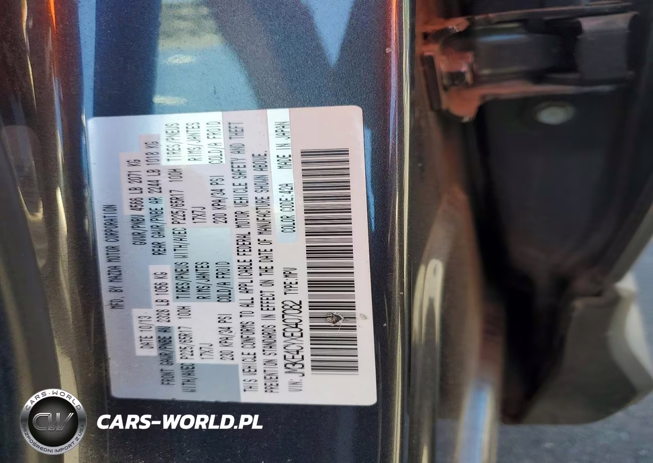 2014 Mazda Cx-5 Touring VIN:JM3KE4CYXE0407082 - 12