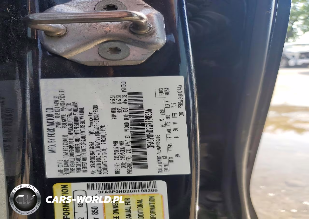 2016 Ford Fusion Se VIN:3FA6P0HD2GR198366 - 12