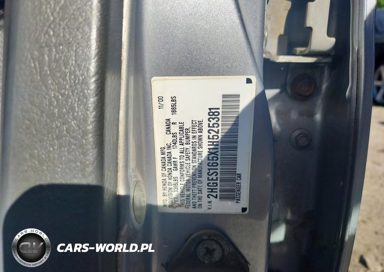 2001 Honda Civic Lx VIN:2HGES165X1H525381 - 12