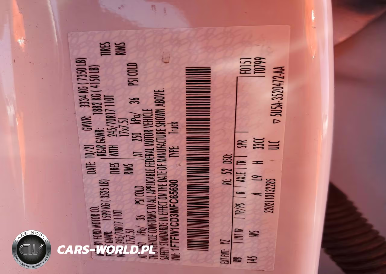 2021 Ford F150 Supercrew VIN:1FTFW1CD3MFC65690 - 12