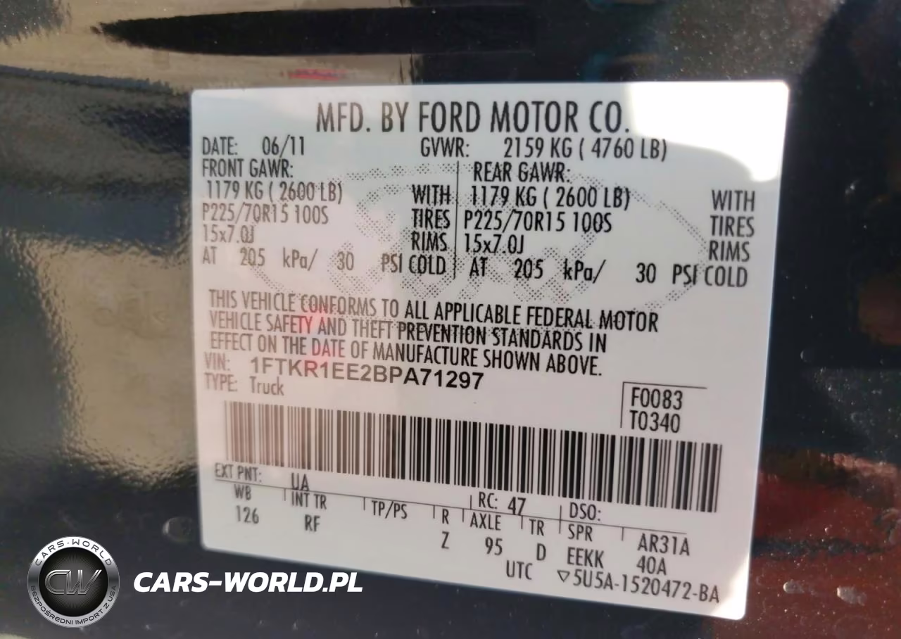 2011 Ford Ranger Super Cab VIN:1FTKR1EE2BPA71297 - 12