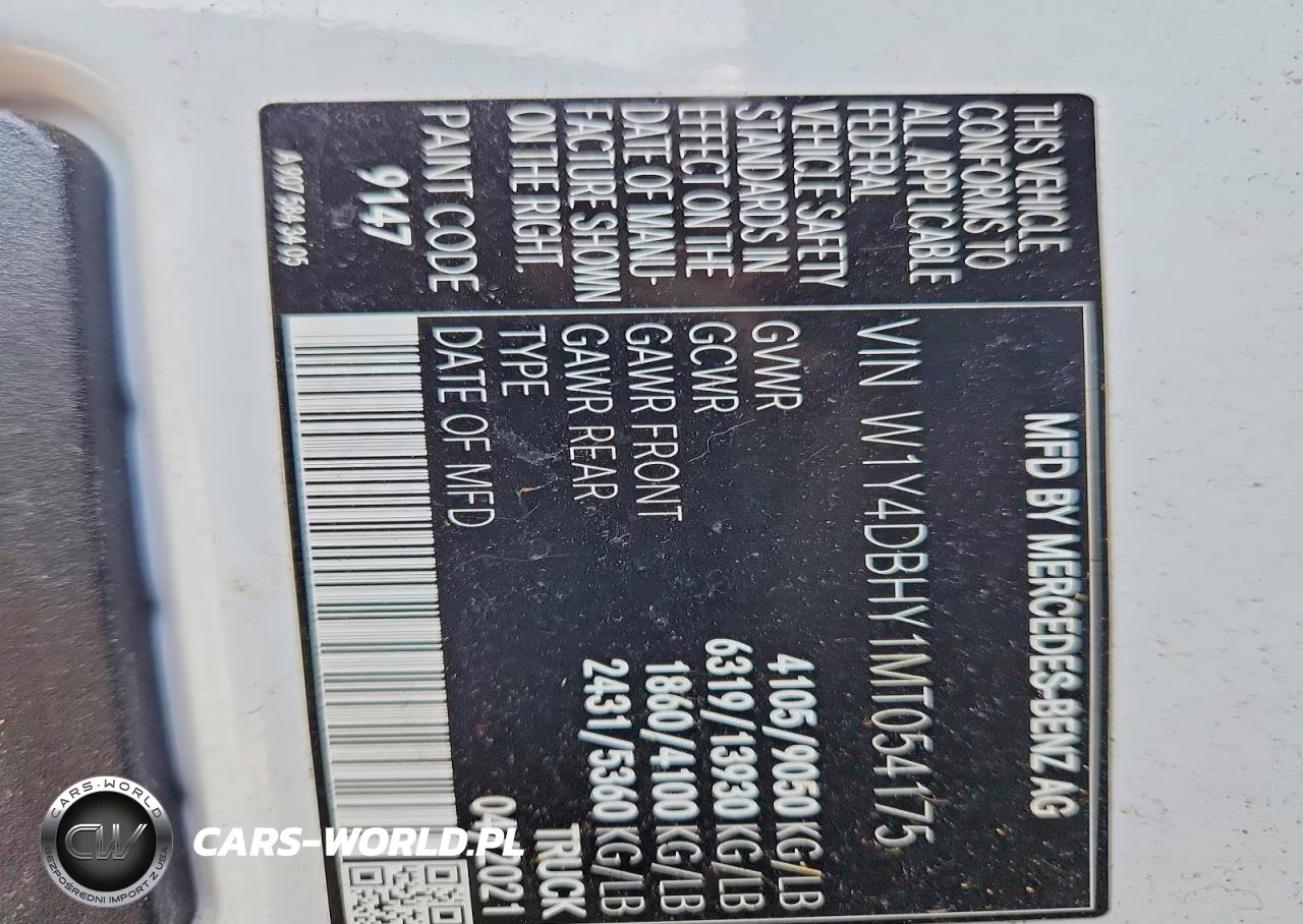 2021 Mercedes-Benz Sprinter 2500 VIN:W1Y4DBHY1MT054175 - 13