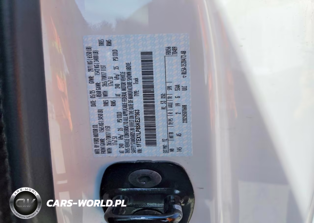 2025 Ford F150 Xl VIN:1FTEX1LP8SKE27563 - 13