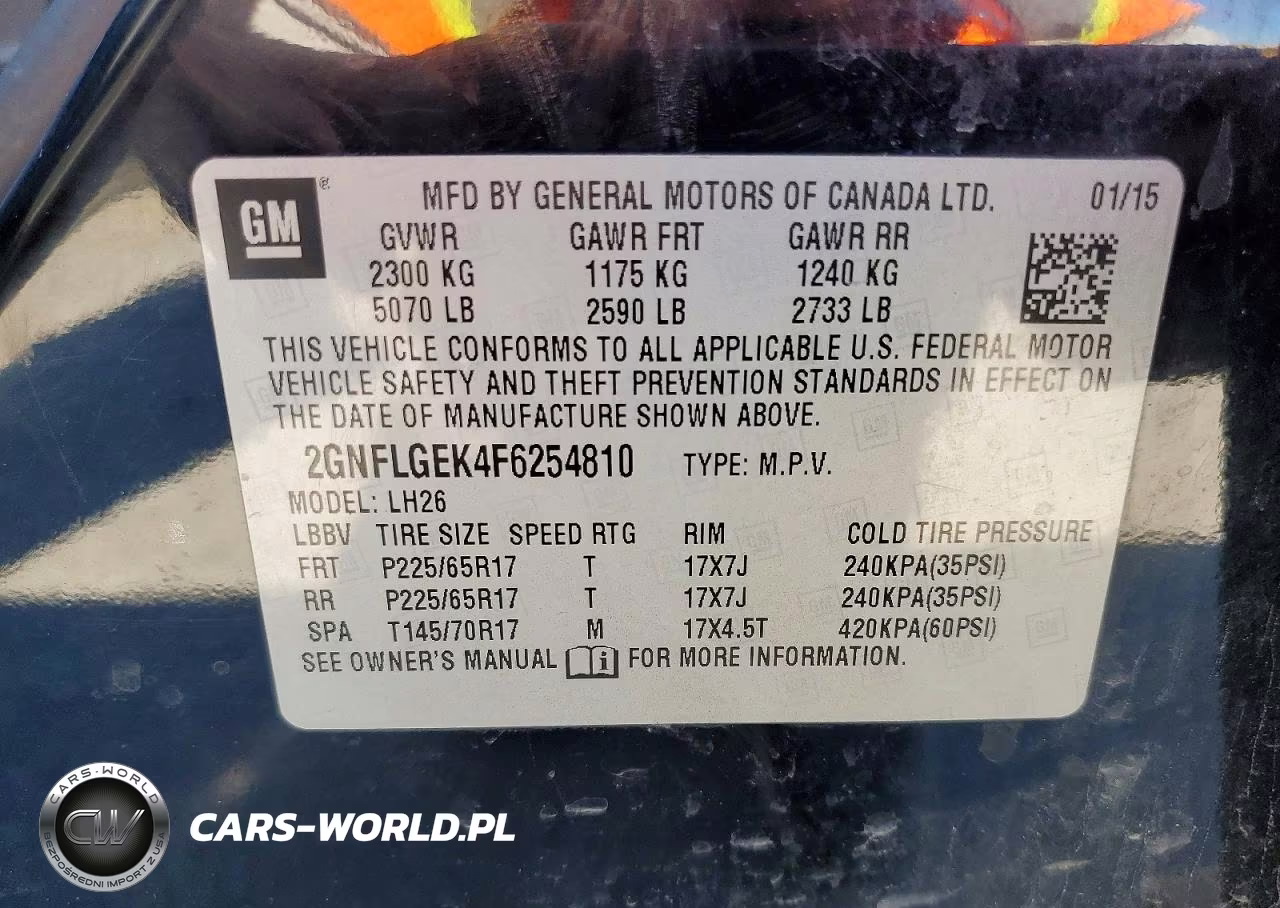 2015 Chevrolet Equinox Lt VIN:2GNFLGEK4F6254810 - 12