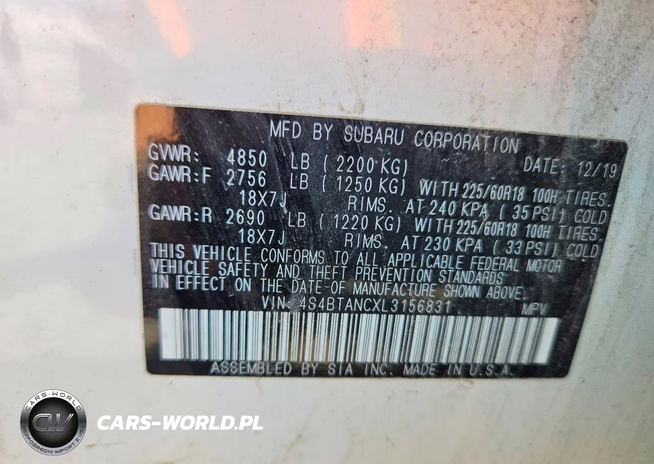 2020 Subaru Outback Limited VIN:4S4BTANCXL3156831 - 12