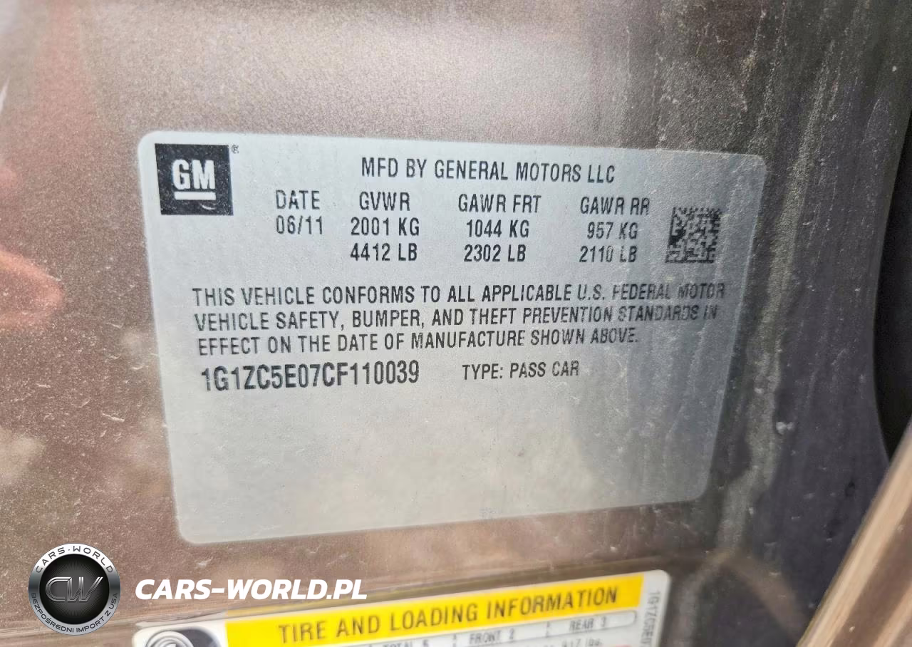 2012 Chevrolet Malibu 1Lt VIN:1G1ZC5E07CF110039 - 12