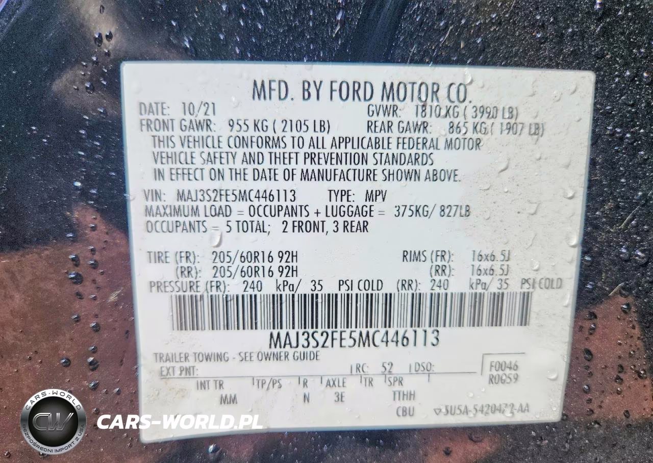 2021 Ford Ecosport S VIN:MAJ3S2FE5MC446113 - 13