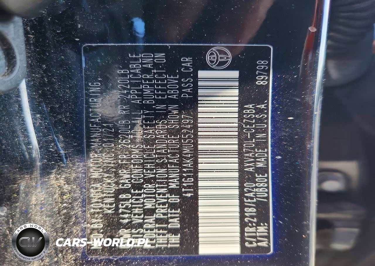 2021 Toyota Camry Se VIN:4T1G11AK4MU552497 - 12