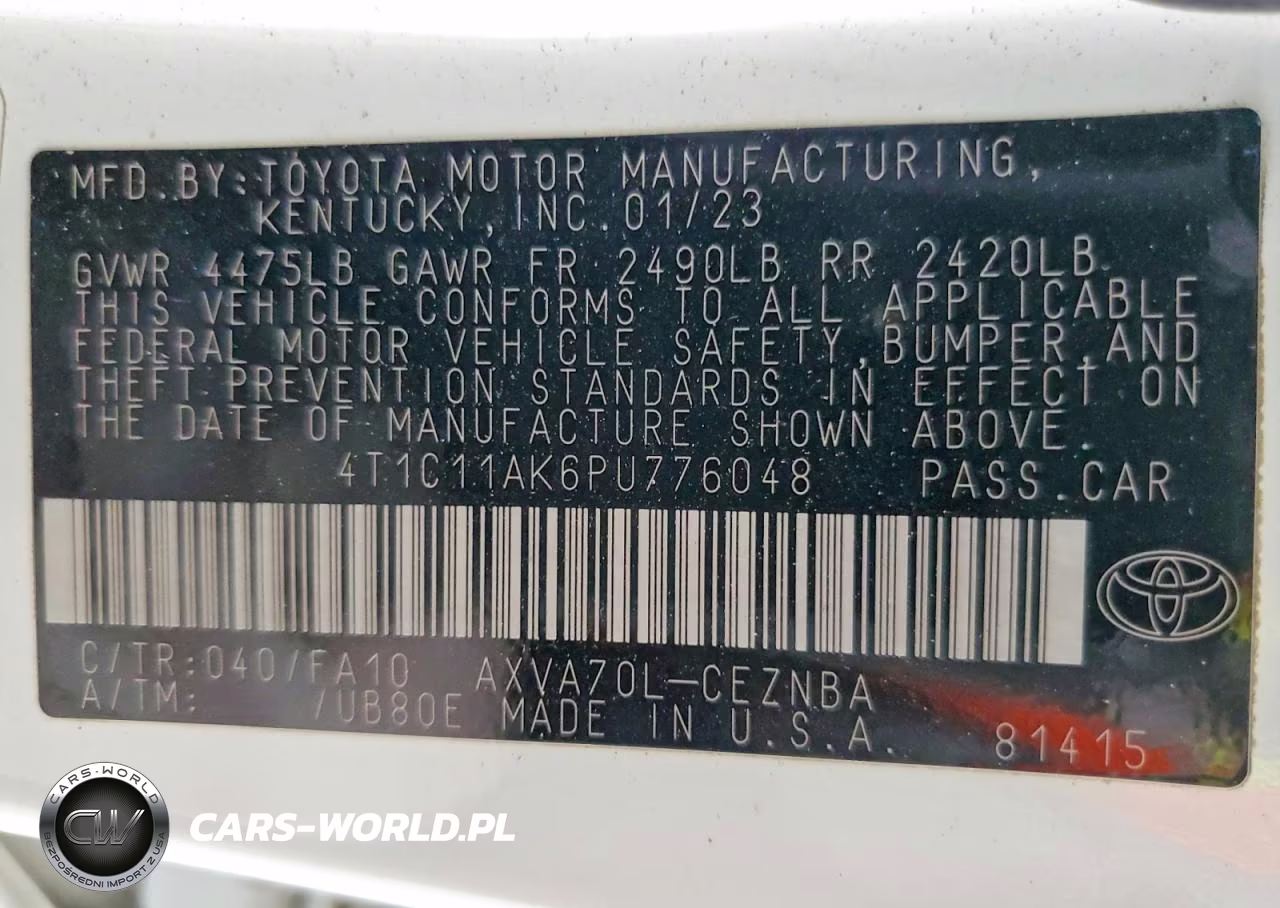 2023 Toyota Camry Le VIN:4T1C11AK6PU776048 - 12