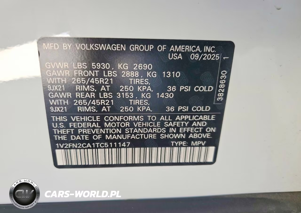 2026 Volkswagen Atlas Sel Premium R-Line VIN:1V2FN2CA1TC511147 - 13