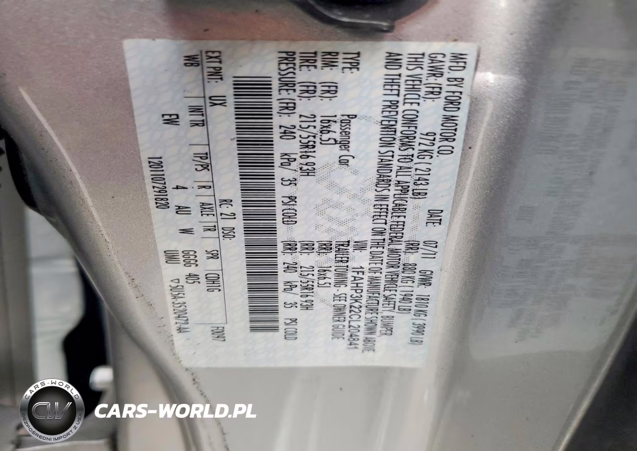 2012 Ford Focus Se VIN:1FAHP3K22CL204841 - 12