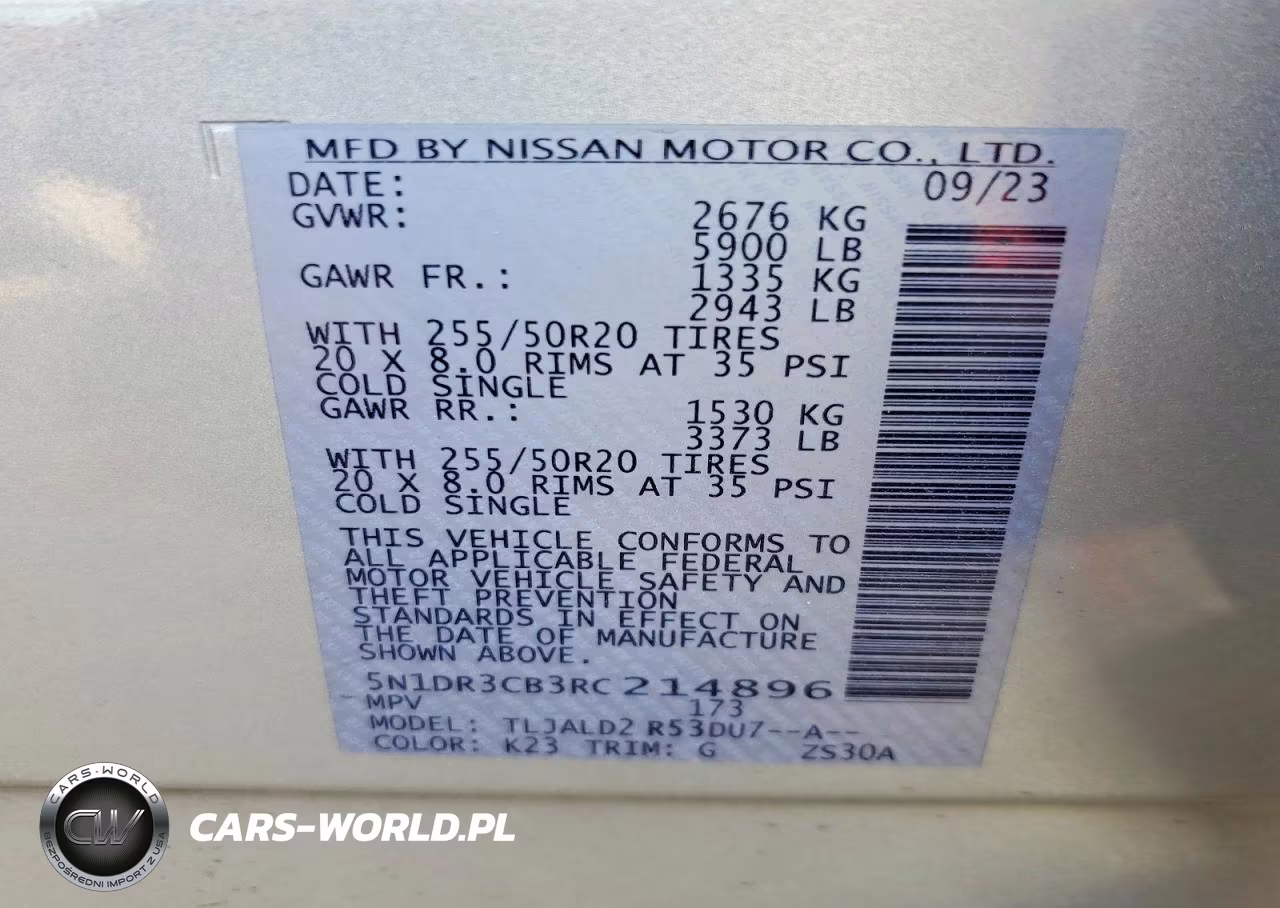 2024 Nissan Pathfinder Sl VIN:5N1DR3CB3RC214896 - 13