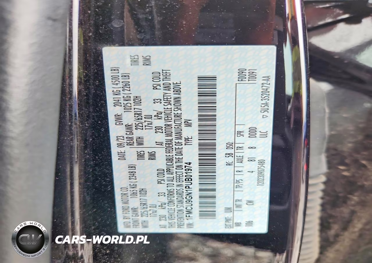 2023 Ford Escape Active VIN:1FMCU9GN1PUB01974 - 13