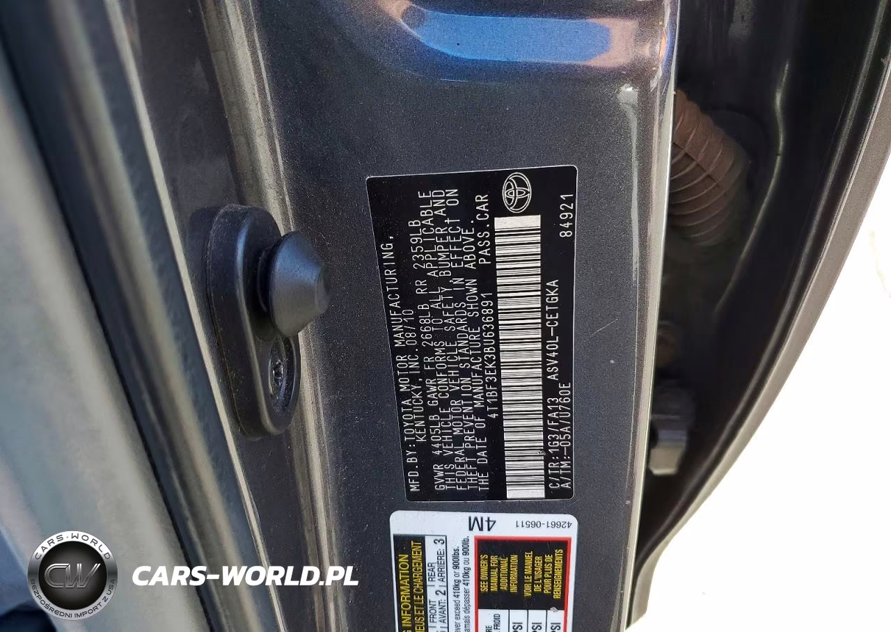 2011 Toyota Camry Base VIN:4T1BF3EK3BU636891 - 12