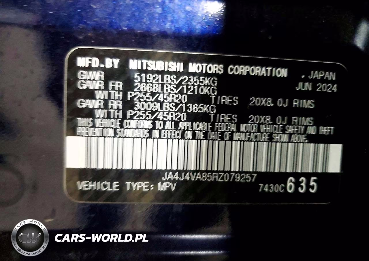 2024 Mitsubishi Outlander Se VIN:JA4J4VA85RZ079257 - 13