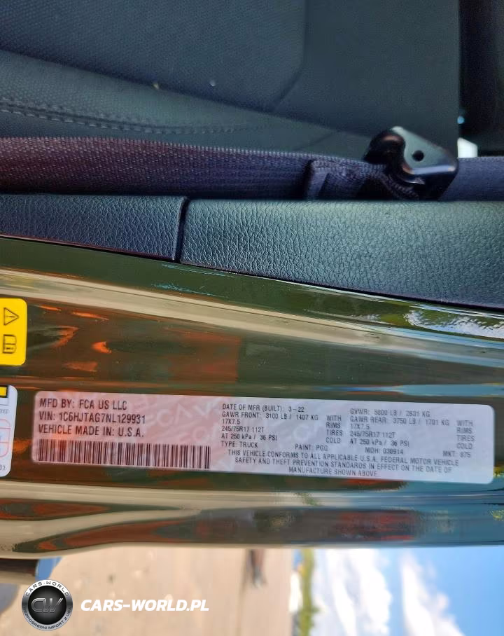 2022 Jeep Gladiator Sport VIN:1C6HJTAG7NL129931 - 12