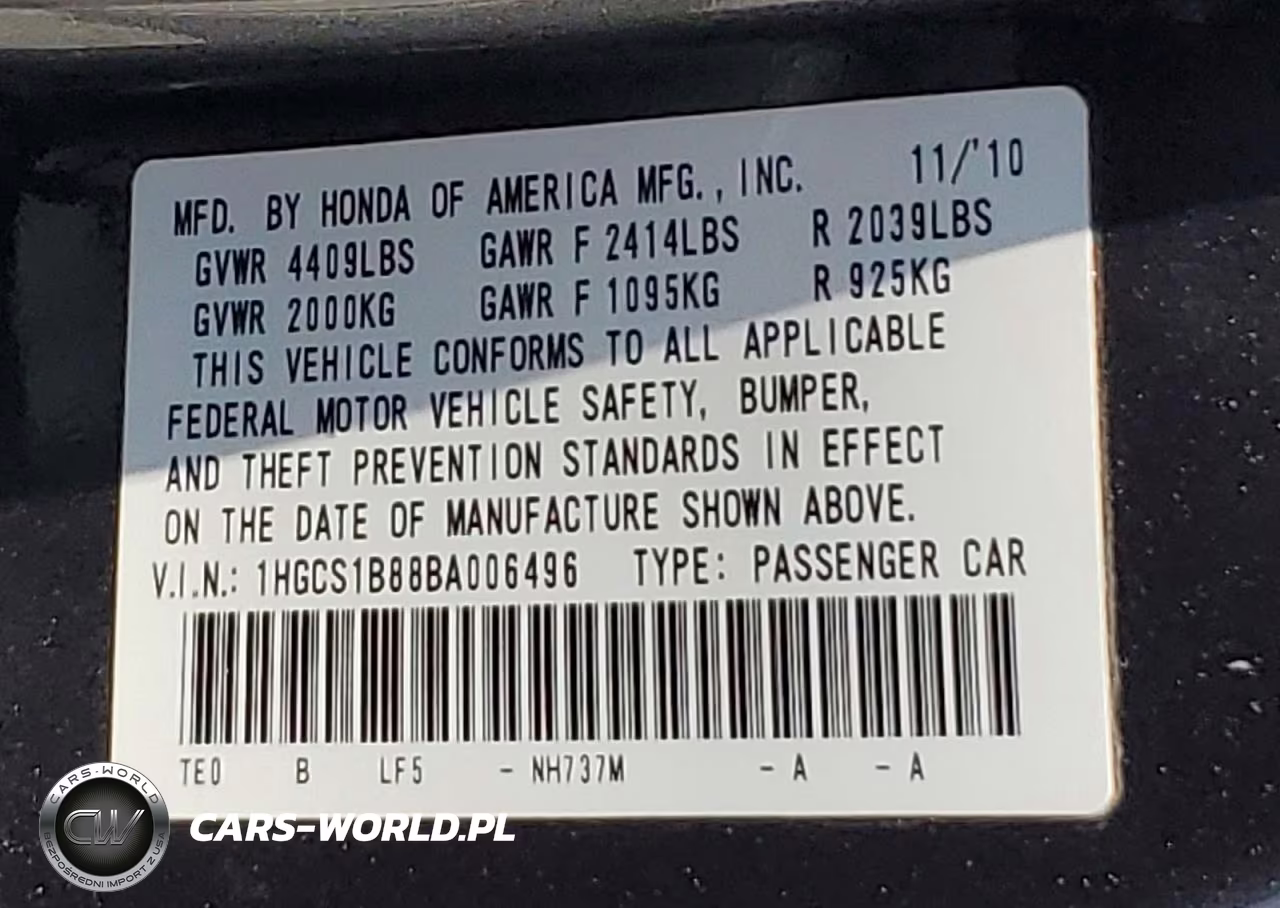 2011 Honda Accord Exl VIN:1HGCS1B88BA006496 - 13