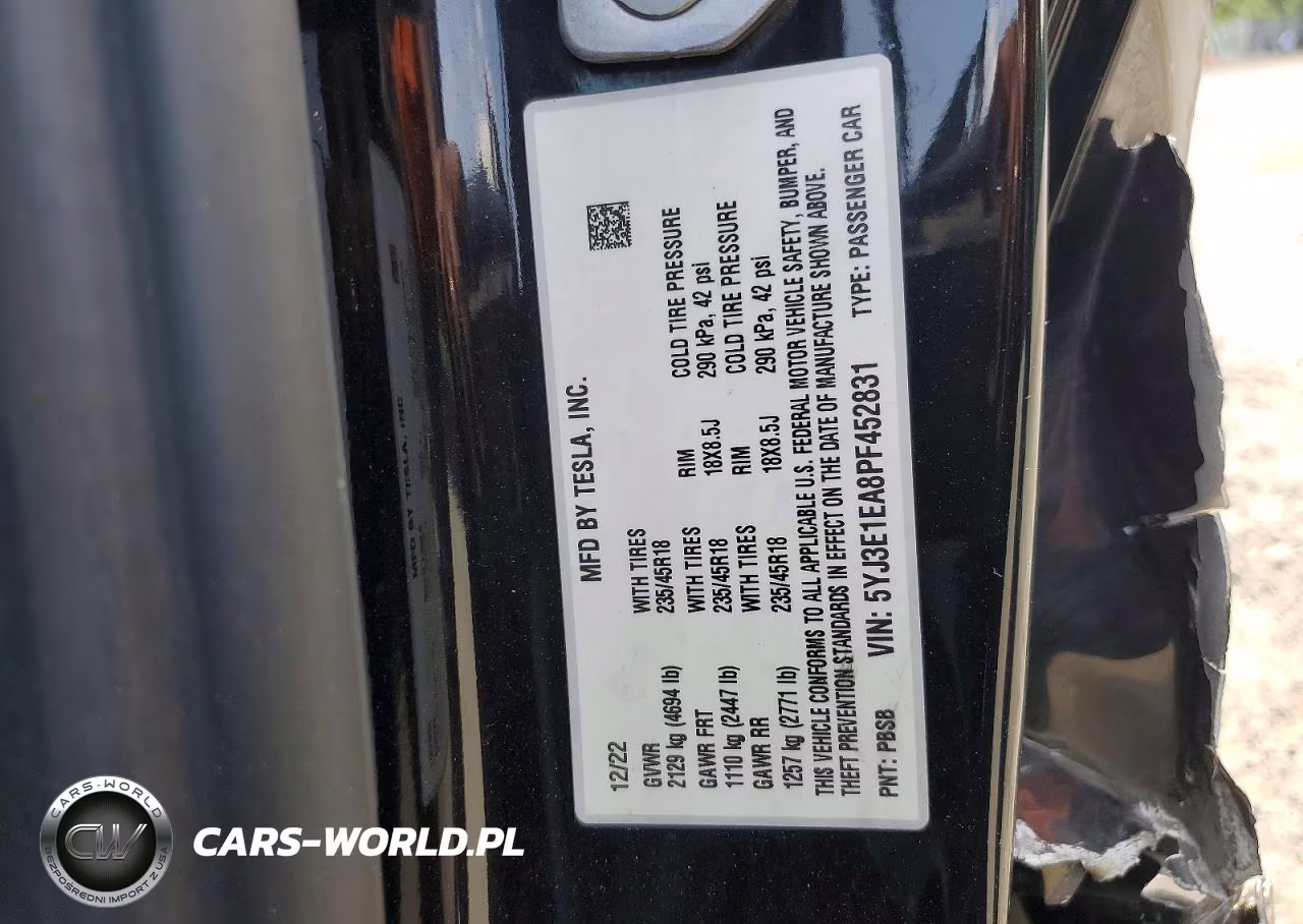 2023 Tesla Model 3 VIN:5YJ3E1EA8PF452831 - 12
