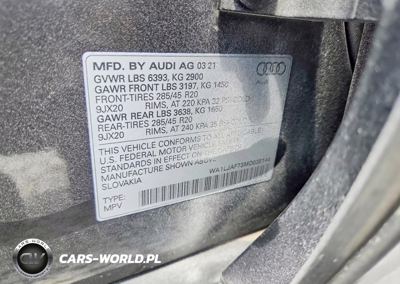 2021 Audi Q7 Premium Plus VIN:WA1LJAF73MD035144 - 12