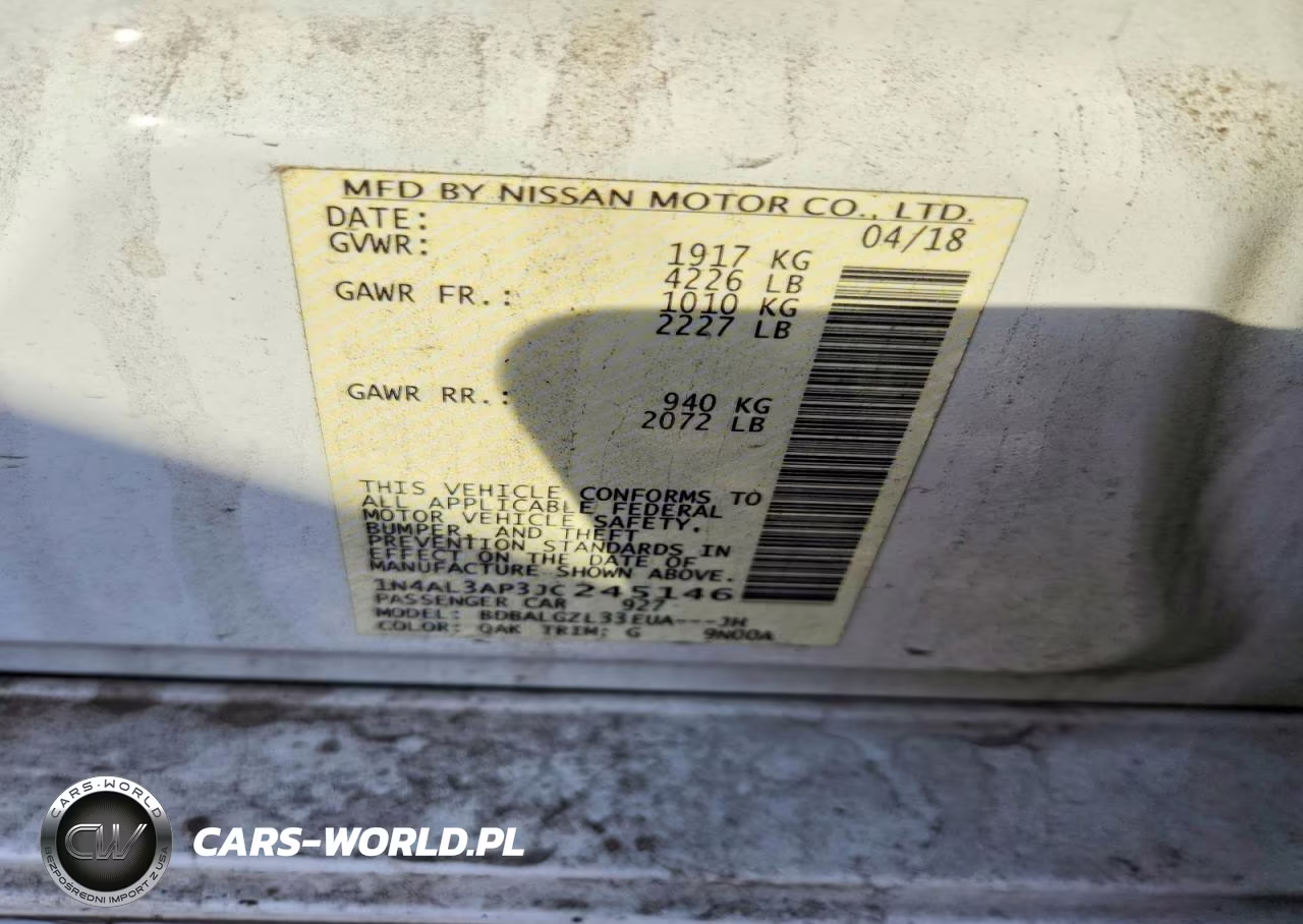 2018 Nissan Altima 2.5 S VIN:1N4AL3AP3JC245146 - 12