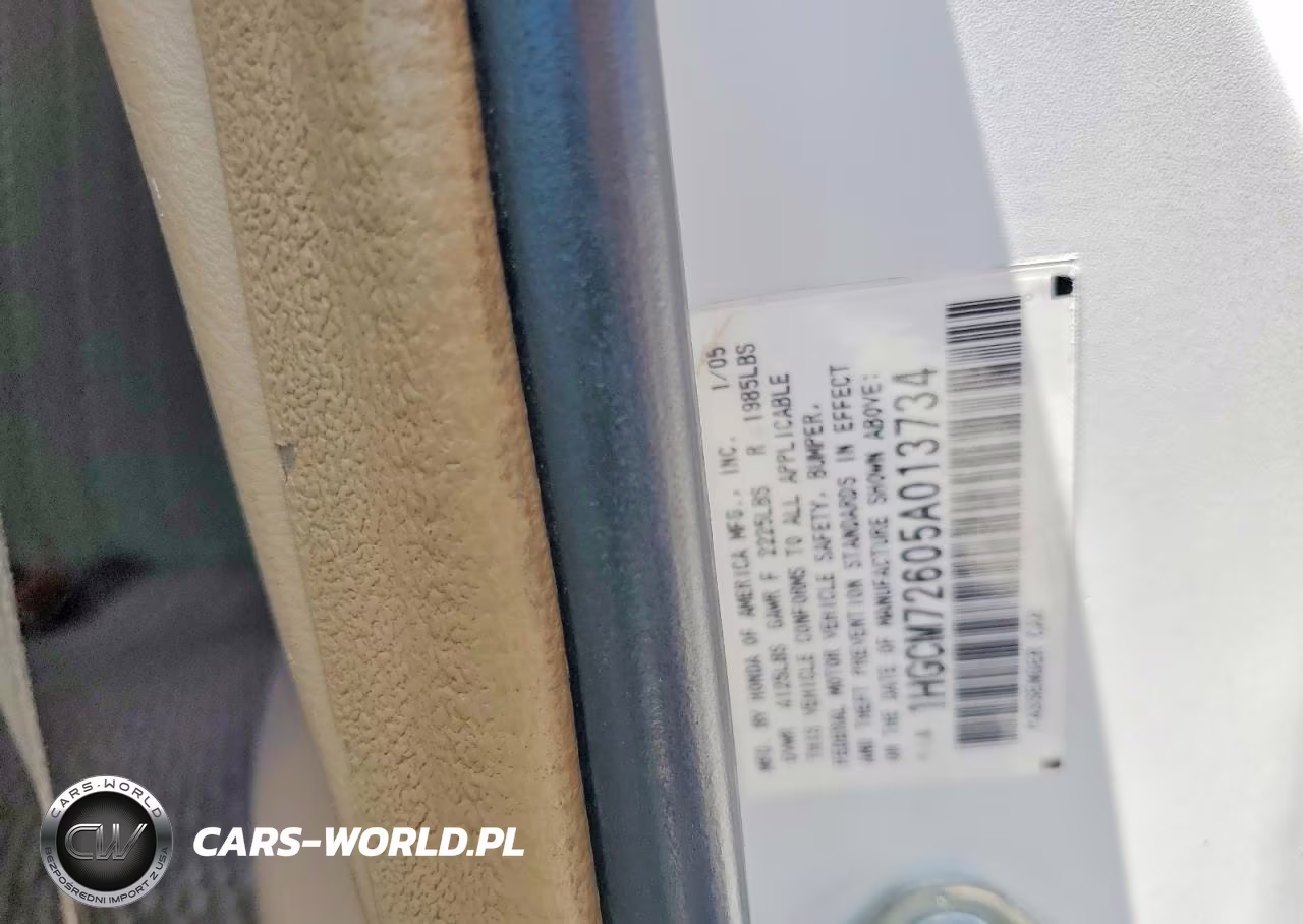 2005 Honda Accord Ex VIN:1HGCM72605A013734 - 13