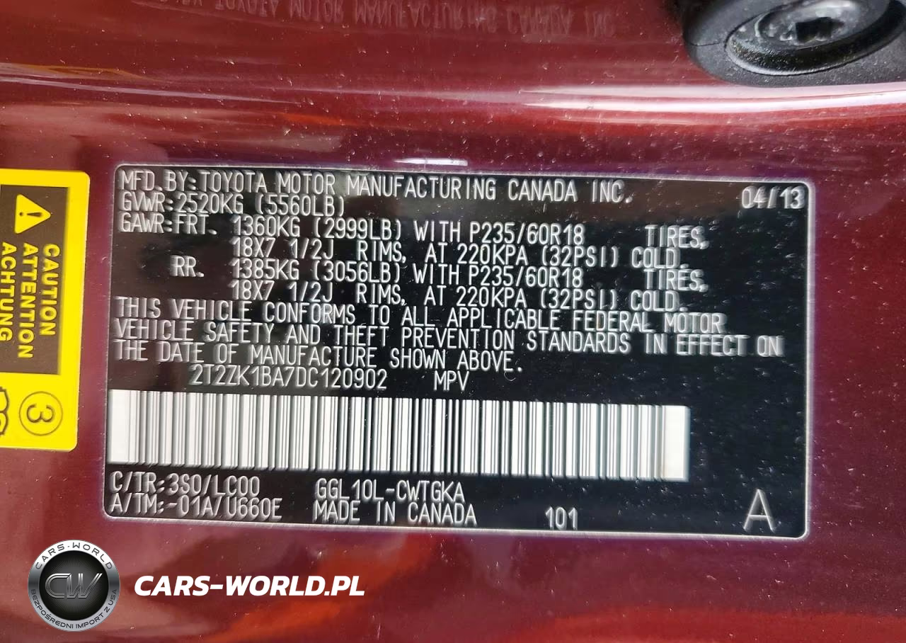 2013 Lexus Rx 350 VIN:2T2ZK1BA7DC120902 - 13
