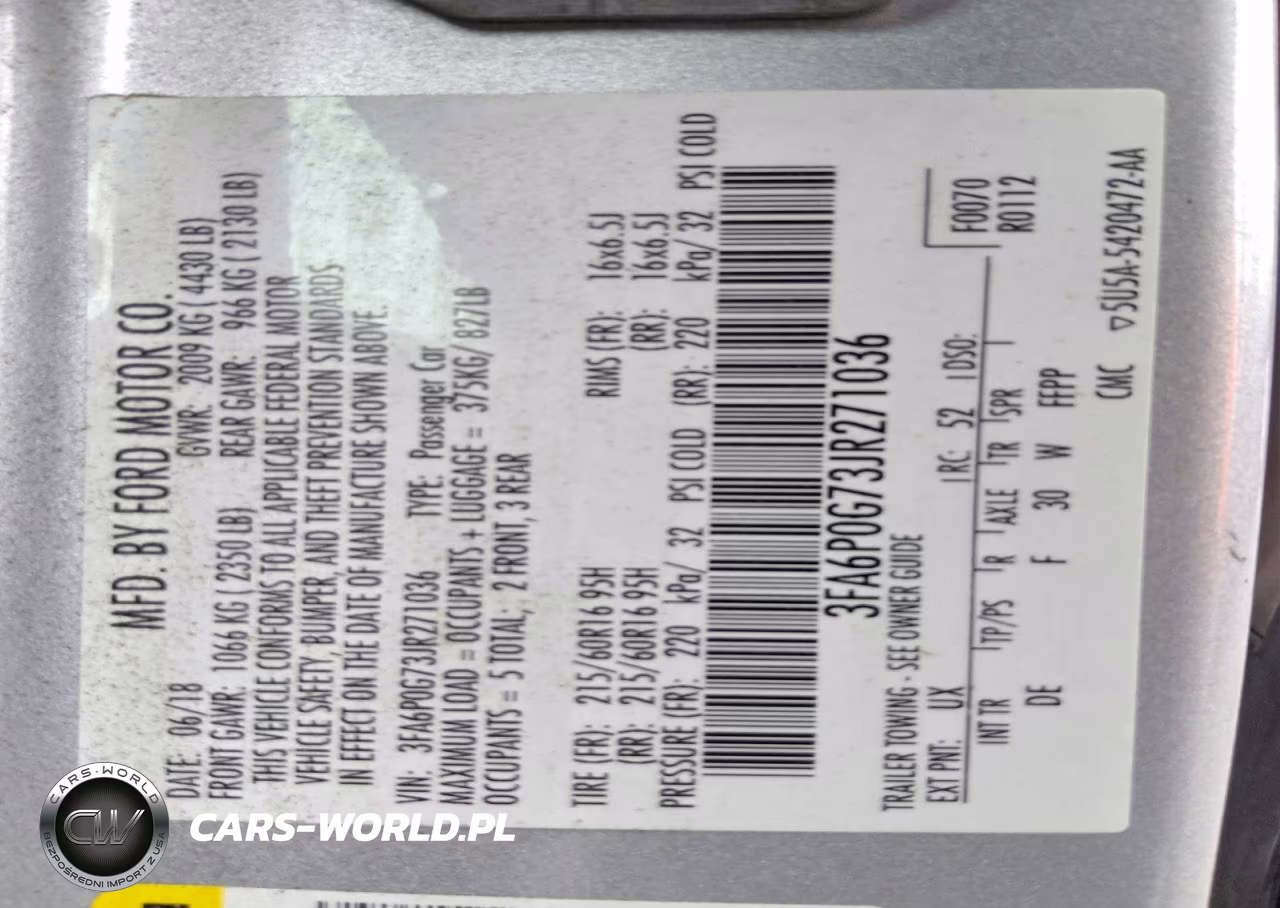 2018 Ford Fusion S VIN:3FA6P0G73JR271036 - 12