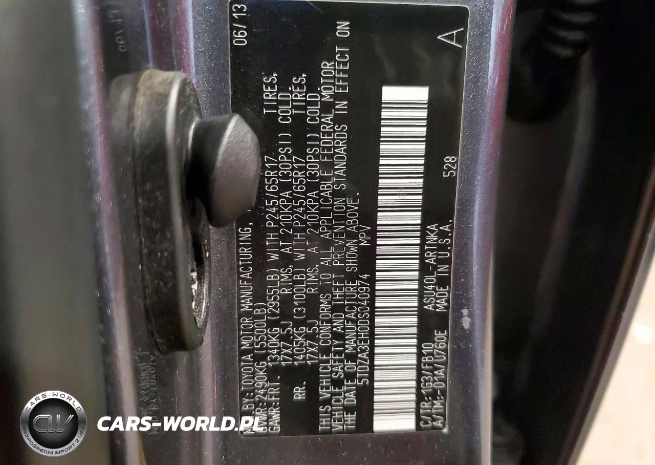 2013 Toyota Highlander Base VIN:5TDZA3EH0DS040974 - 13