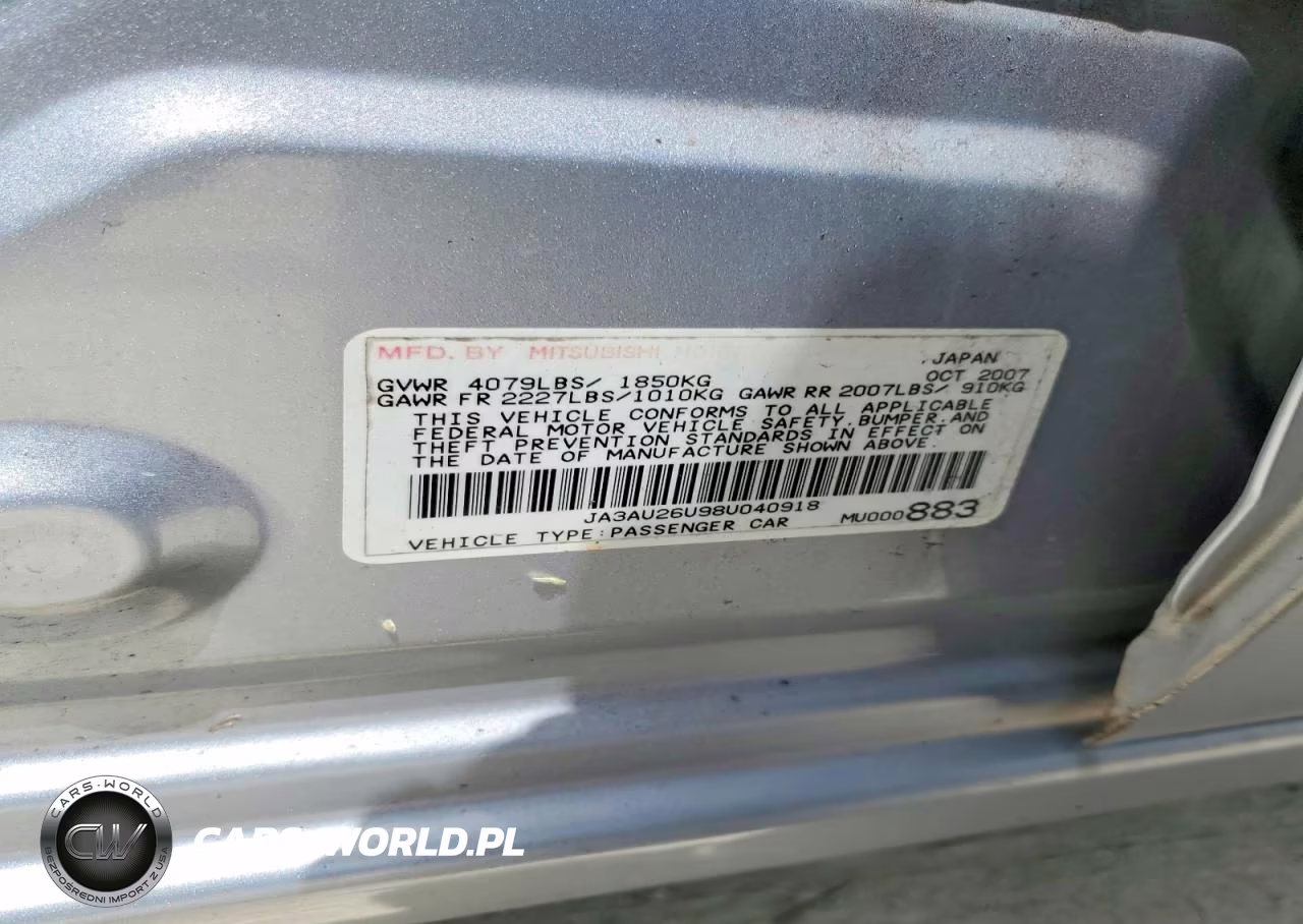 2008 Mitsubishi Lancer Es VIN:JA3AU26U98U040918 - 12