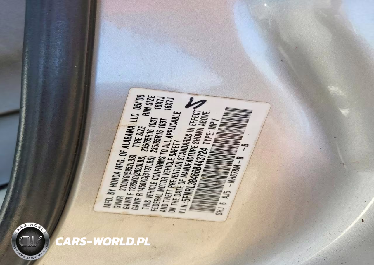 2006 Honda Odyssey Ex VIN:5FNRL38466B443724 - 13