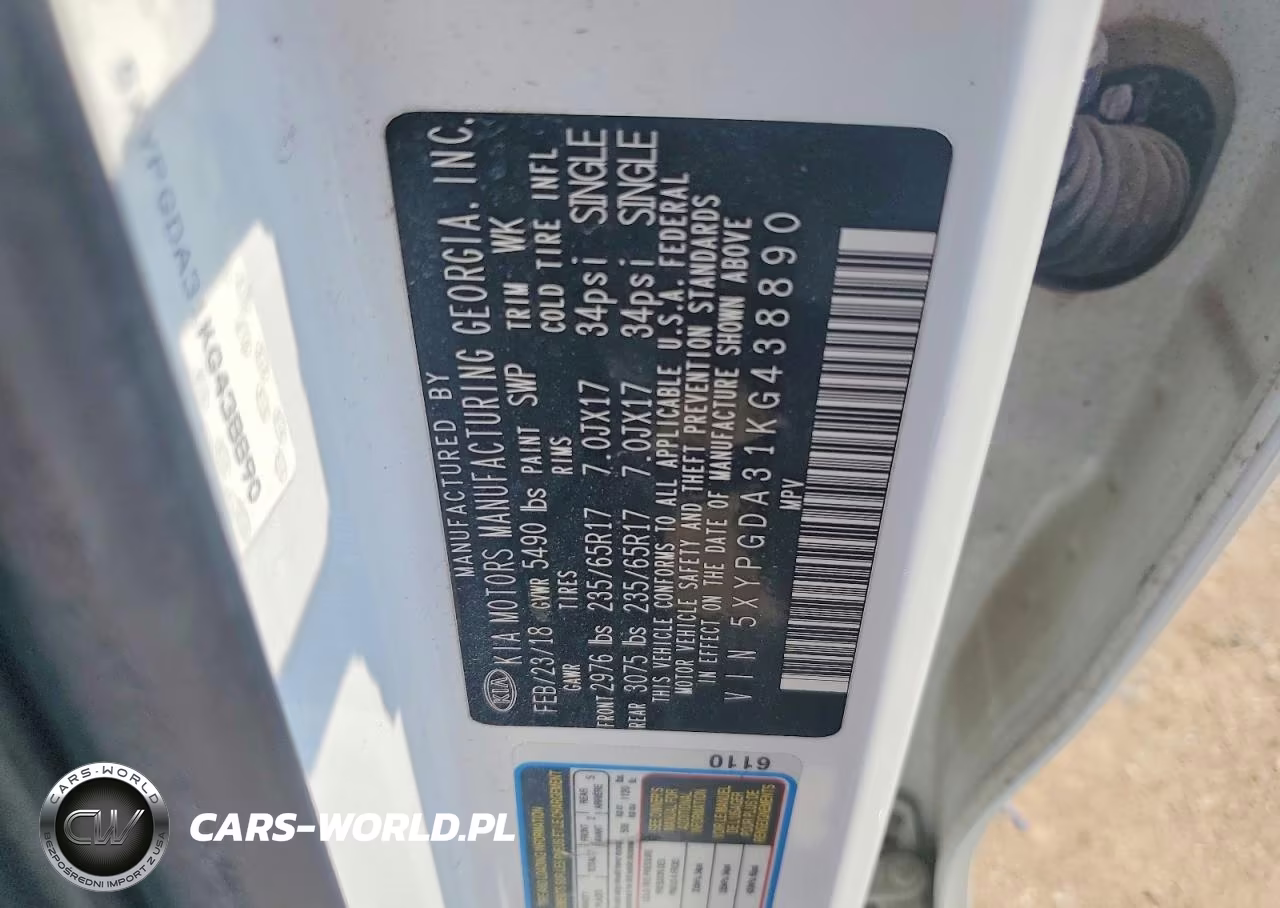 2019 Kia Sorento Lx VIN:5XYPGDA31KG438890 - 13