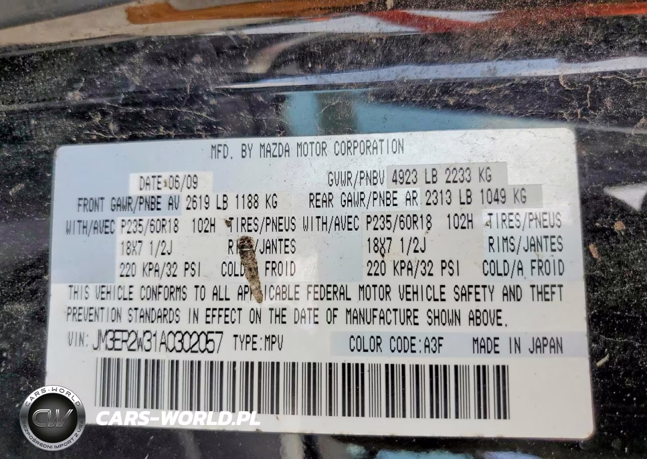 2010 Mazda Cx-7 VIN:JM3ER2W31A0302057 - 14