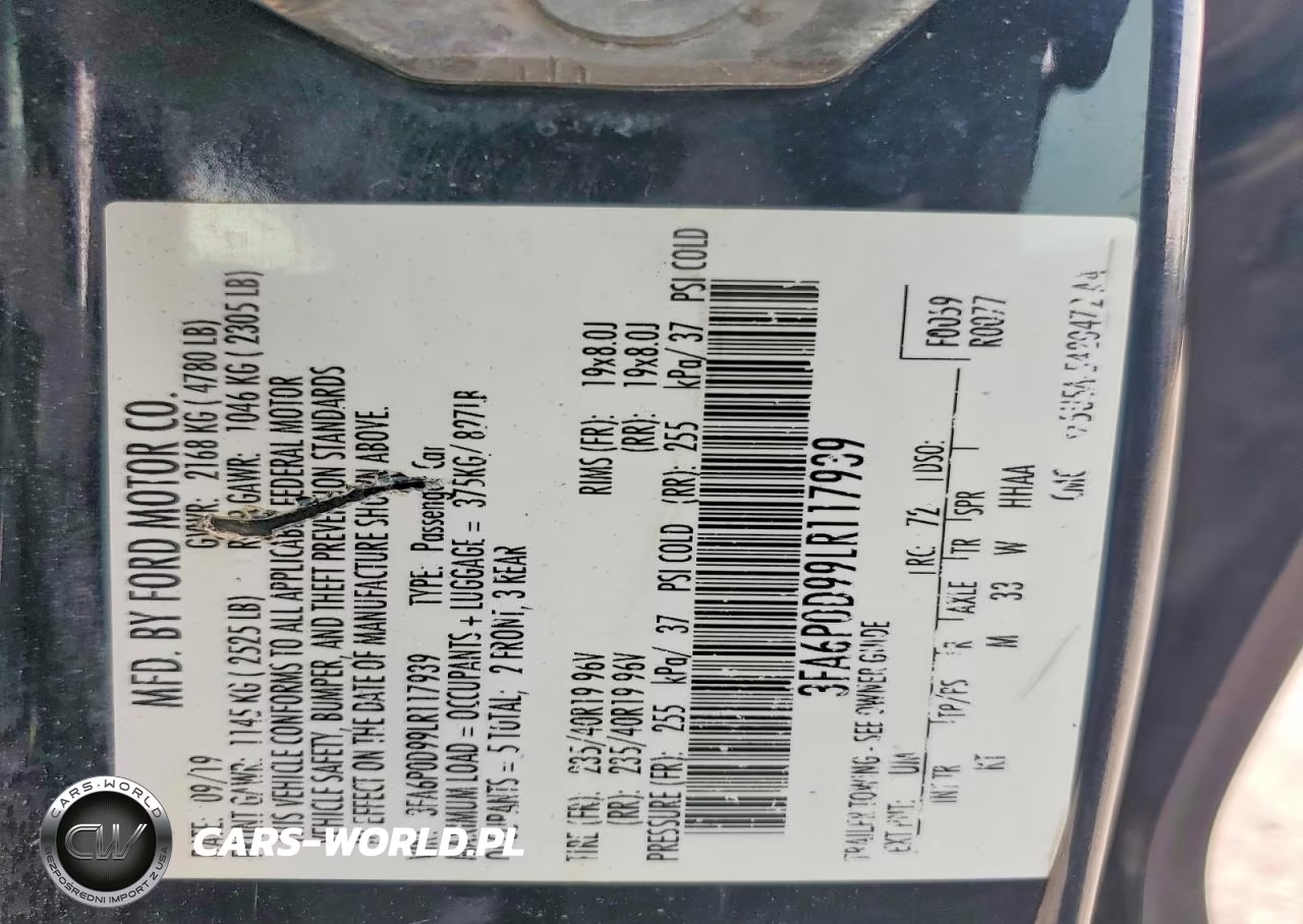 2020 Ford Fusion Titanium VIN:3FA6P0D99LR117939 - 12