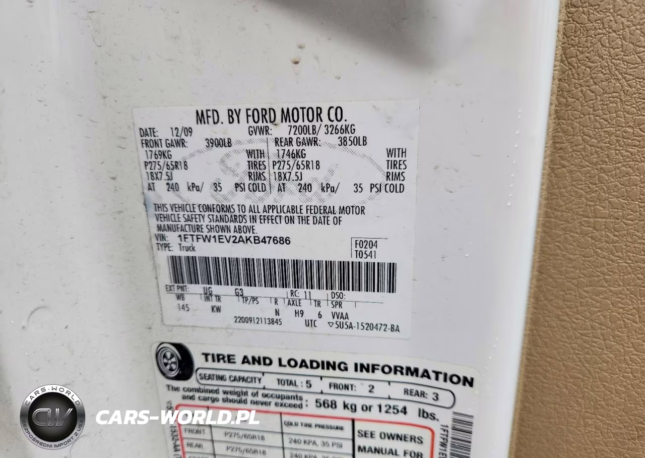 2010 Ford F150 Supercrew VIN:1FTFW1EV2AKB47686 - 12