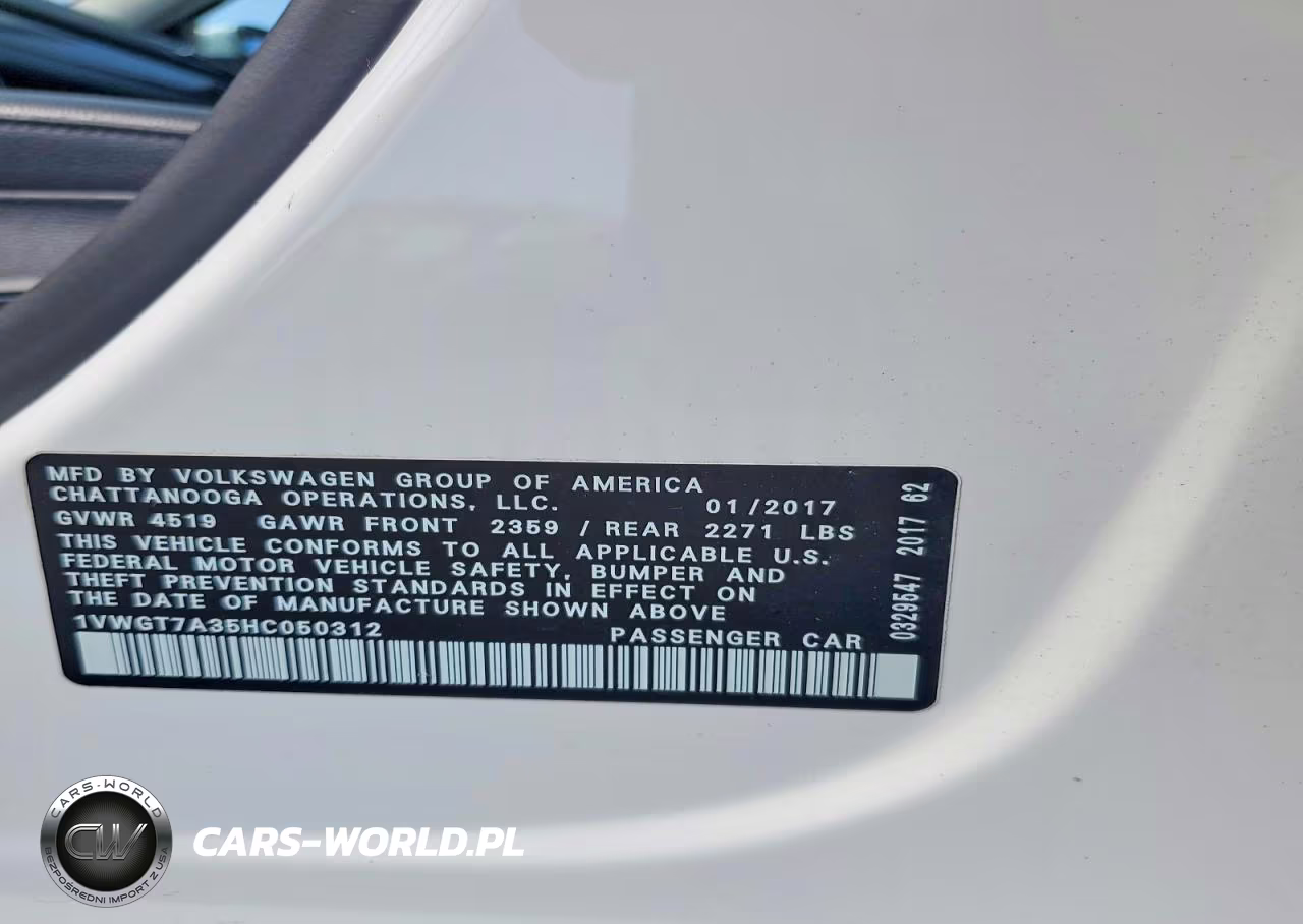 2017 Volkswagen Passat Se VIN:1VWGT7A35HC050312 - 12