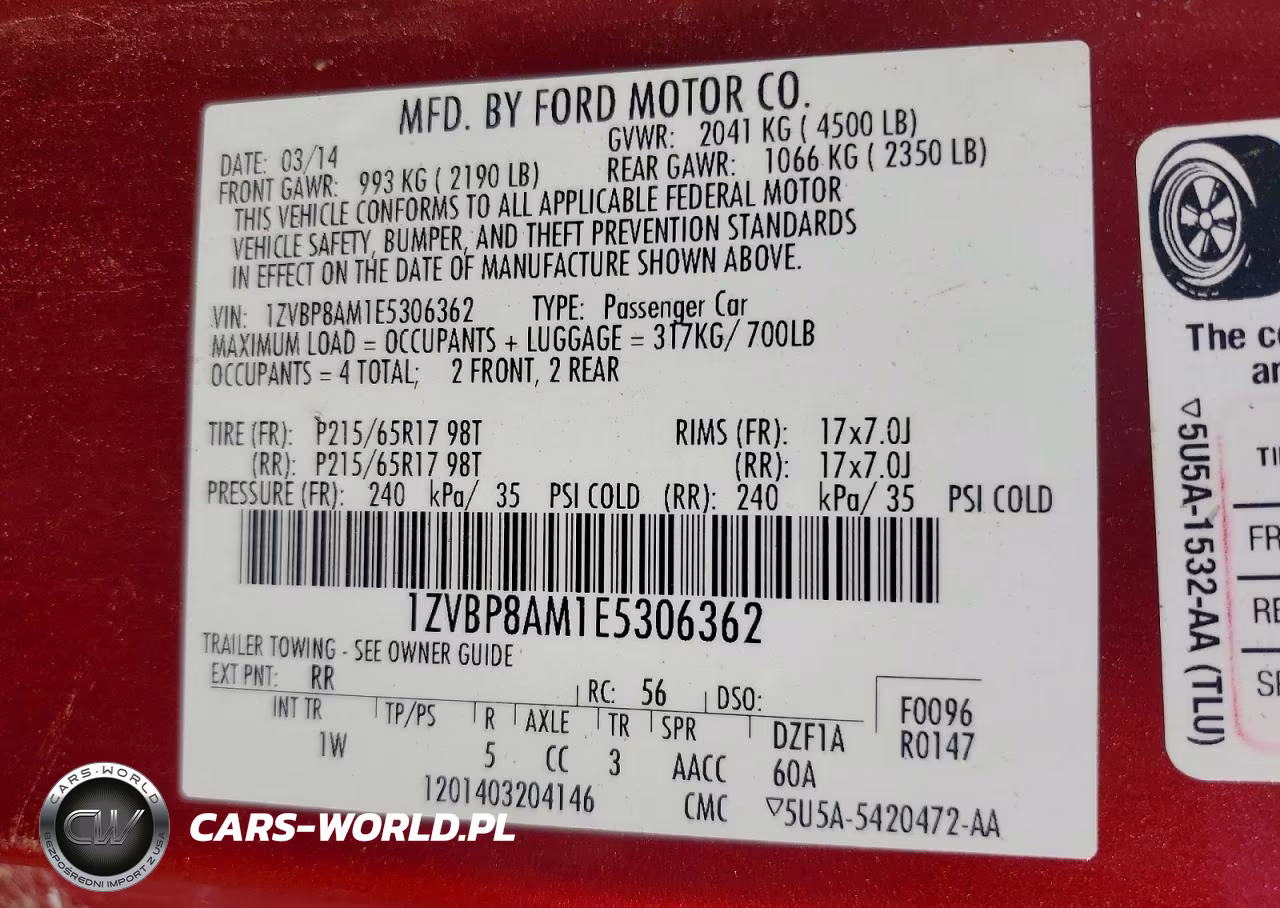 2014 Ford Mustang VIN:1ZVBP8AM1E5306362 - 12