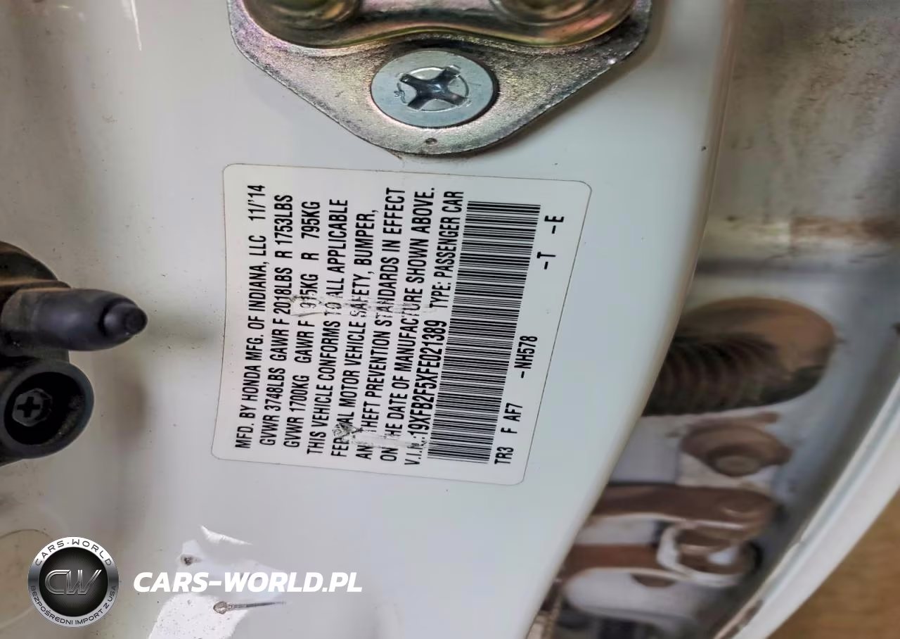 2015 Honda Civic Lx VIN:19XFB2F5XFE021389 - 13