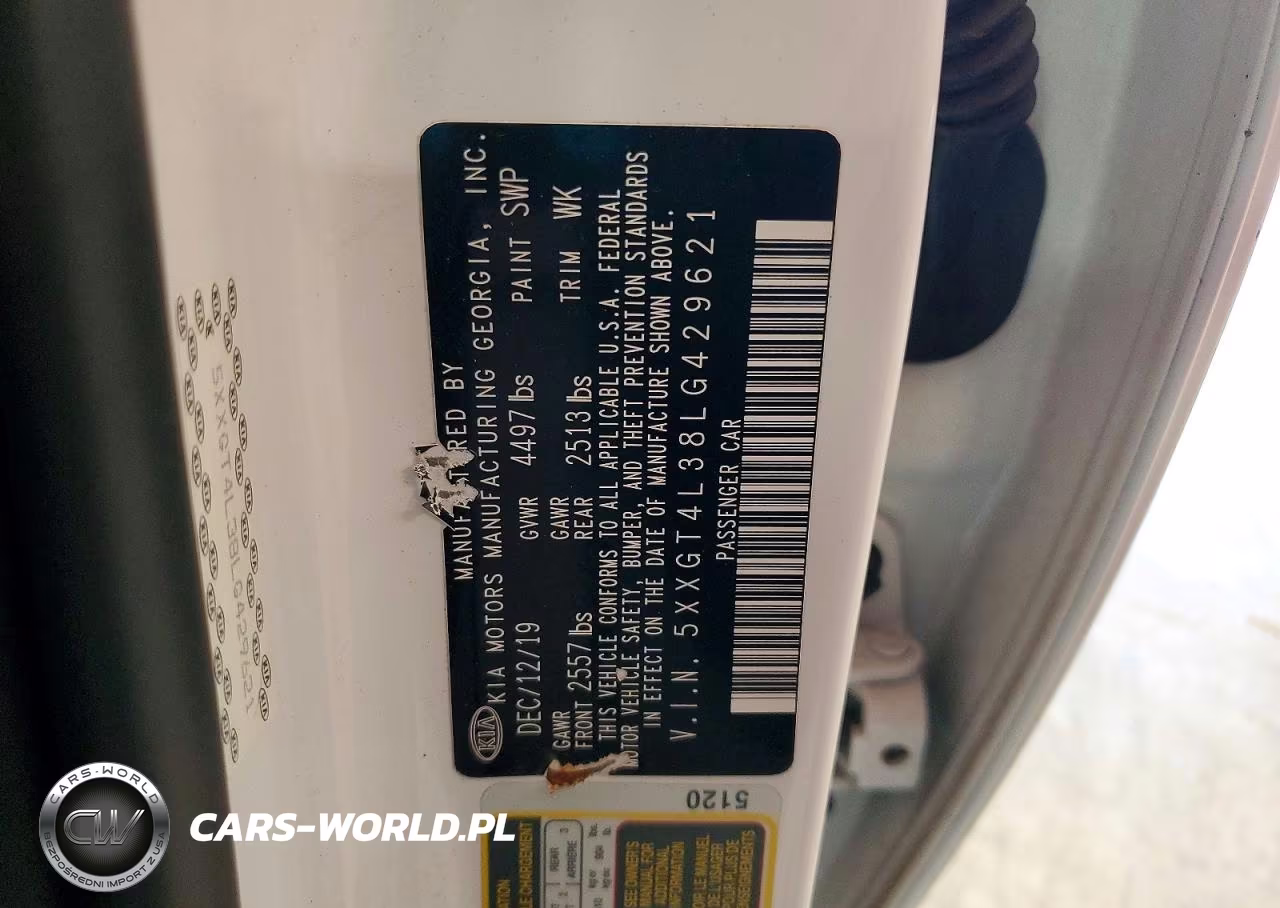 2020 Kia Optima Lx VIN:5XXGT4L38LG429621 - 12