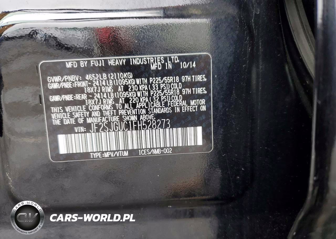 2015 Subaru Forester 2.0Xt Touring VIN:JF2SJGUC1FH528273 - 13