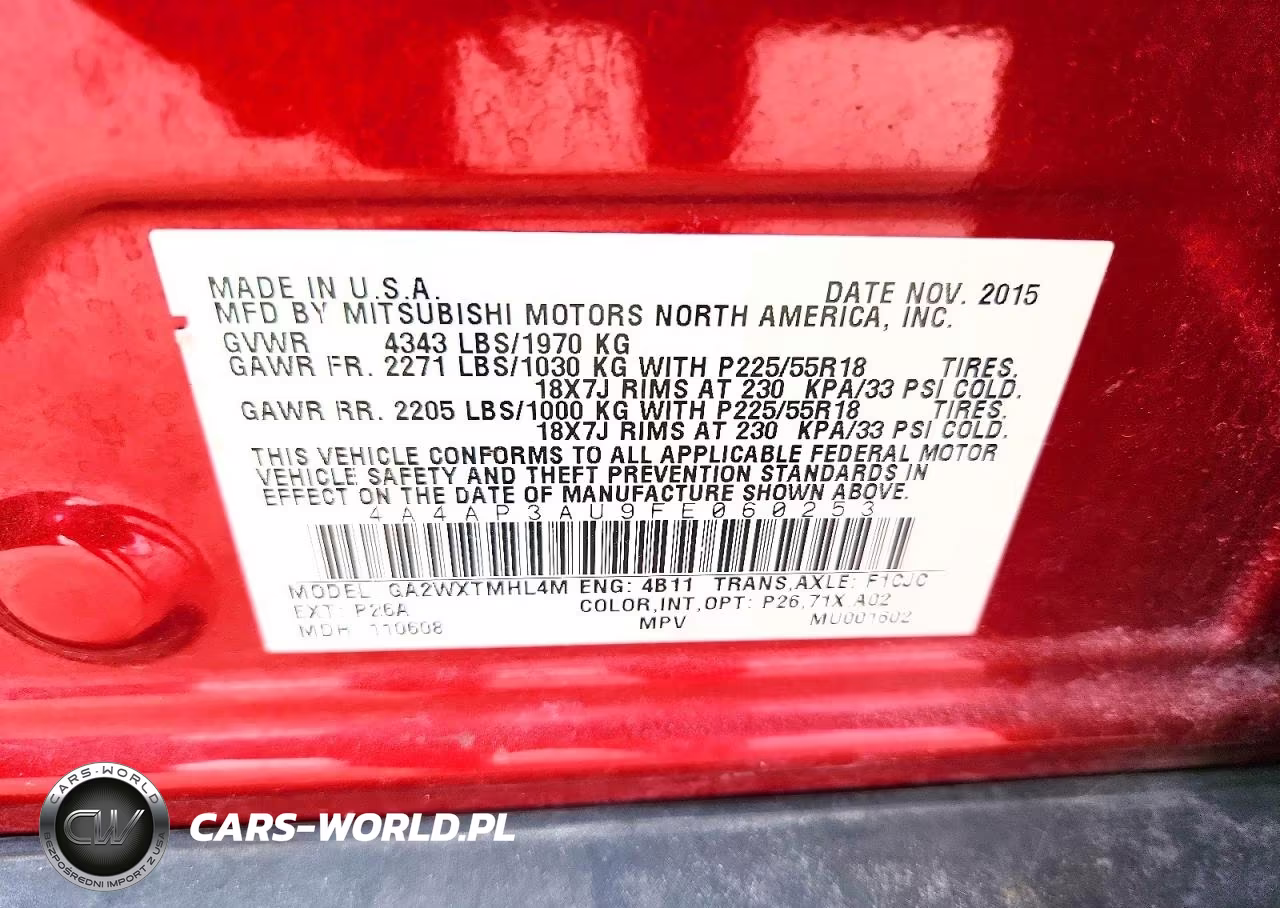 2015 Mitsubishi Outlander Sport Es VIN:4A4AP3AU9FE060253 - 12