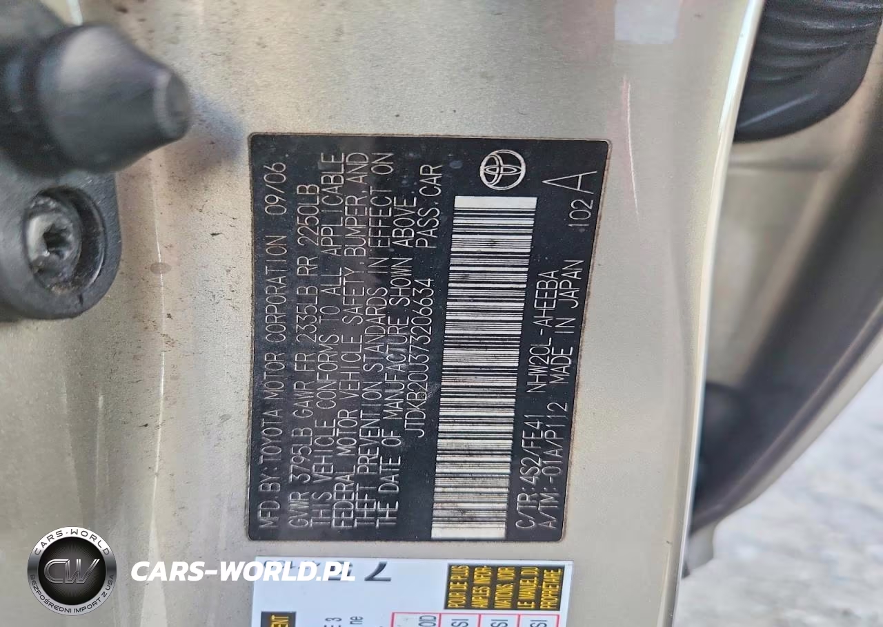 2007 Toyota Prius Base VIN:JTDKB20U373206634 - 13