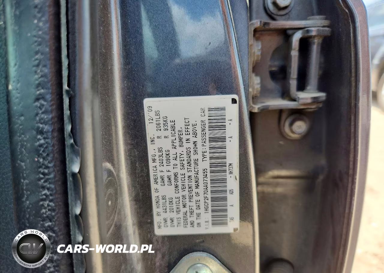 2010 Honda Accord 2.4 Ex VIN:1HGCP2F70AA073455 - 12