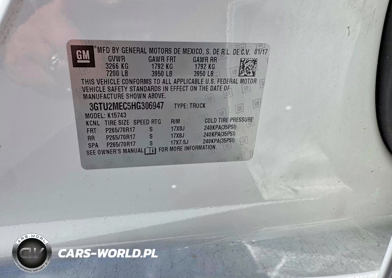 2017 GMC Sierra K1500 Sle VIN:3GTU2MEC5HG306947 - 12