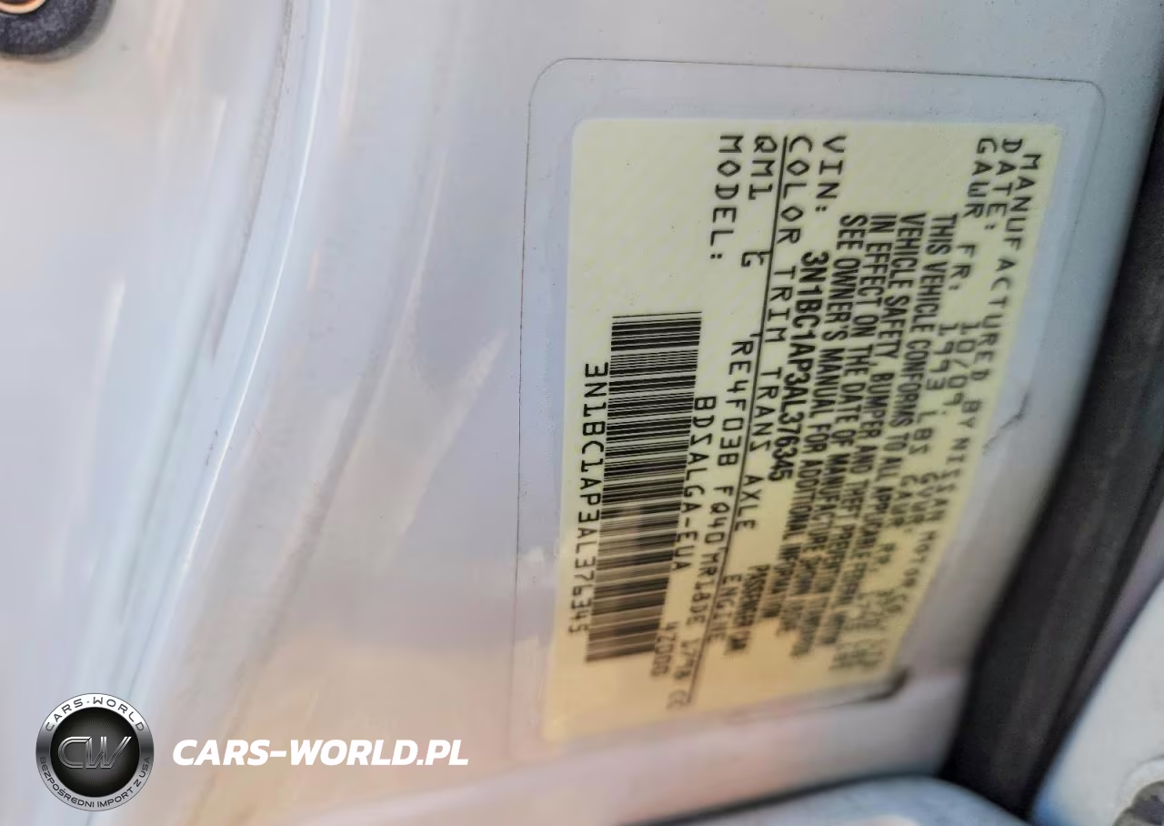 2010 Nissan Versa 1.8 S VIN:3N1BC1AP3AL376345 - 12