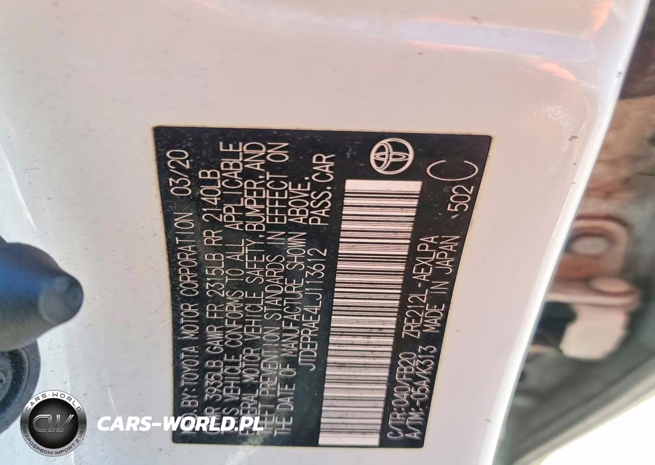 2020 Toyota Corolla Le VIN:JTDEPRAE4LJ113612 - 13