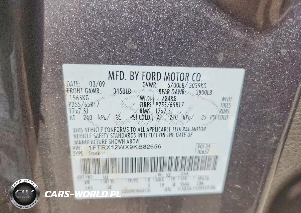 2009 Ford F150 Super Cab VIN:1FTRX12WX9KB82656 - 12