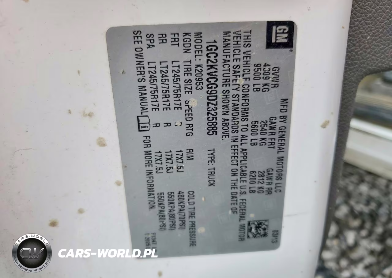 2013 Chevrolet Silverado K2500 Heavy Duty VIN:1GC2KVCG9DZ325885 - 12